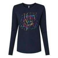 Happy New Years Eve Party Favors 2024 Family Matching Womens Cotton Relaxed Long Sleeve T-Shirt