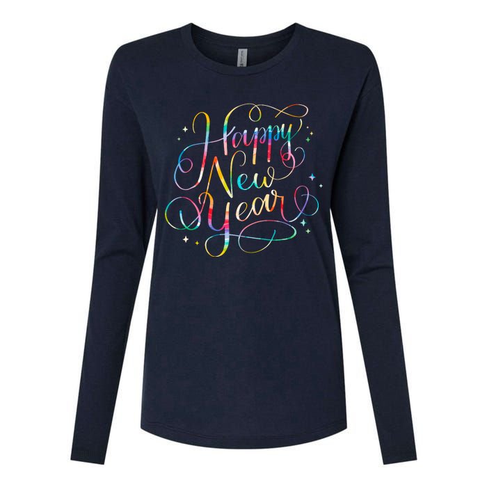 Happy New Years Eve Party Favors 2024 Family Matching Womens Cotton Relaxed Long Sleeve T-Shirt