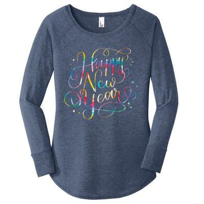 Happy New Years Eve Party Favors 2024 Family Matching Women's Perfect Tri Tunic Long Sleeve Shirt