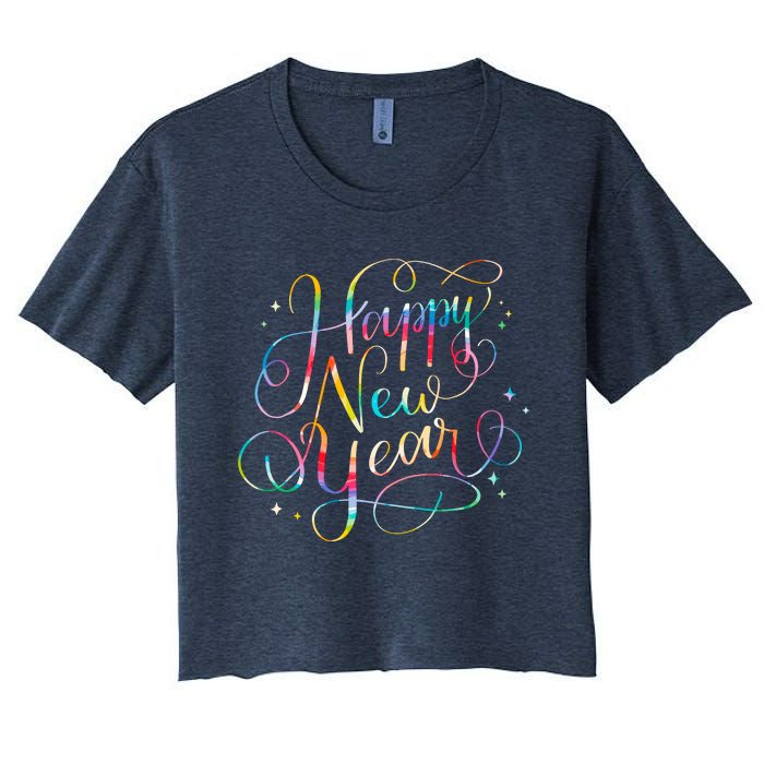 Happy New Years Eve Party Favors 2024 Family Matching Women's Crop Top Tee