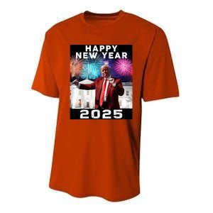 Happy New Year 2025 Boy Girl Funny Trump Performance Sprint T-Shirt