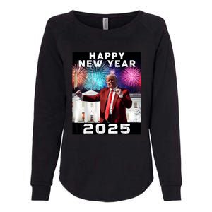 Happy New Year 2025 Boy Girl Funny Trump Womens California Wash Sweatshirt