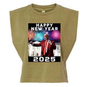 Happy New Year 2025 Boy Girl Funny Trump Garment-Dyed Women's Muscle Tee