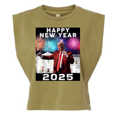 Happy New Year 2025 Boy Girl Funny Trump Garment-Dyed Women's Muscle Tee