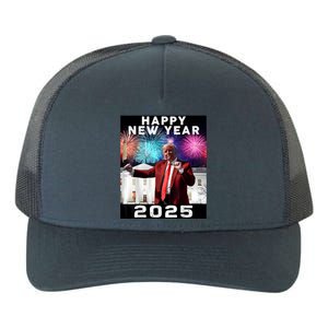 Happy New Year 2025 Boy Girl Funny Trump Yupoong Adult 5-Panel Trucker Hat