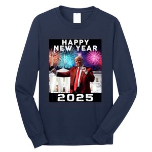 Happy New Year 2025 Boy Girl Funny Trump Long Sleeve Shirt