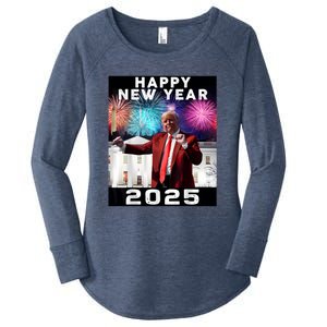 Happy New Year 2025 Boy Girl Funny Trump Women's Perfect Tri Tunic Long Sleeve Shirt