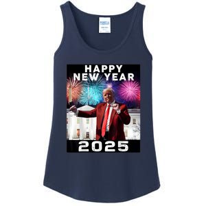 Happy New Year 2025 Boy Girl Funny Trump Ladies Essential Tank