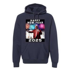 Happy New Year 2025 Boy Girl Funny Trump Premium Hoodie