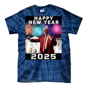 Happy New Year 2025 Boy Girl Funny Trump Tie-Dye T-Shirt