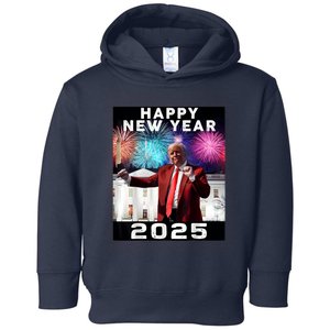 Happy New Year 2025 Boy Girl Funny Trump Toddler Hoodie