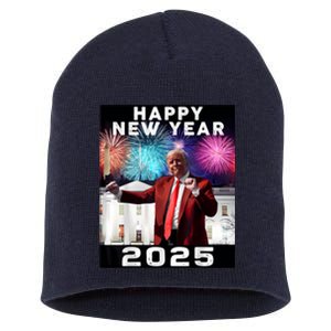 Happy New Year 2025 Boy Girl Funny Trump Short Acrylic Beanie