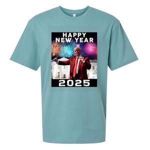 Happy New Year 2025 Boy Girl Funny Trump Sueded Cloud Jersey T-Shirt