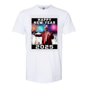 Happy New Year 2025 Boy Girl Funny Trump Softstyle CVC T-Shirt