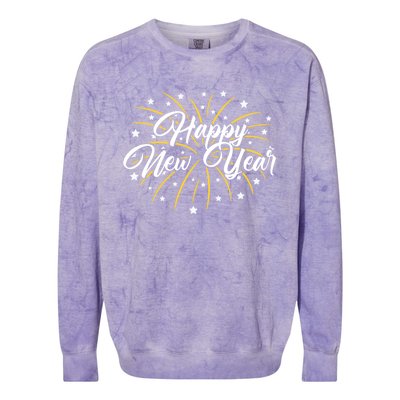 Happy New Year Gift Colorblast Crewneck Sweatshirt