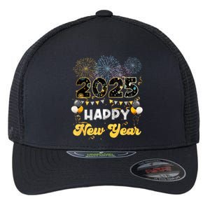 Happy New Year Party 2025 Ballon Family Matching Women Flexfit Unipanel Trucker Cap