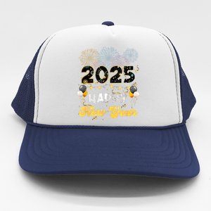 Happy New Year Party 2025 Ballon Family Matching Women Trucker Hat