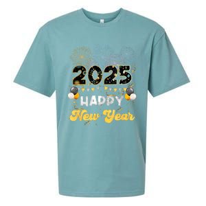 Happy New Year Party 2025 Ballon Family Matching Women Sueded Cloud Jersey T-Shirt