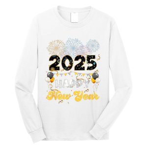 Happy New Year Party 2025 Ballon Family Matching Women Long Sleeve Shirt