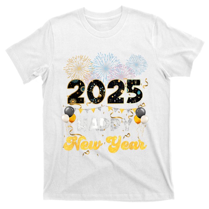 Happy New Year Party 2025 Ballon Family Matching Women T-Shirt