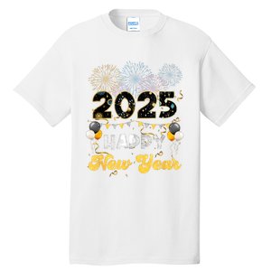 Happy New Year Party 2025 Ballon Family Matching Women Tall T-Shirt