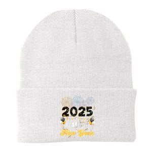 Happy New Year Party 2025 Ballon Family Matching Women Knit Cap Winter Beanie