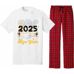 Happy New Year Party 2025 Ballon Family Matching Women Pajama Set