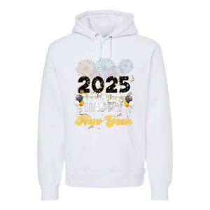 Happy New Year Party 2025 Ballon Family Matching Women Premium Hoodie