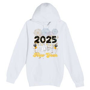 Happy New Year Party 2025 Ballon Family Matching Women Premium Pullover Hoodie