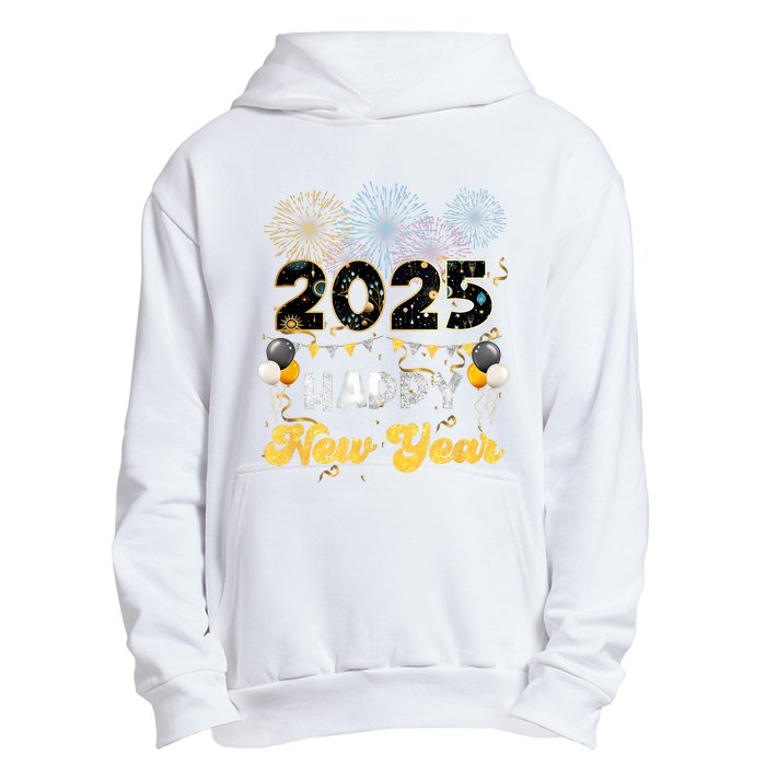 Happy New Year Party 2025 Ballon Family Matching Women Urban Pullover Hoodie