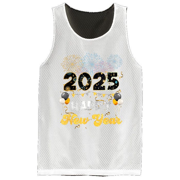 Happy New Year Party 2025 Ballon Family Matching Women Mesh Reversible Basketball Jersey Tank