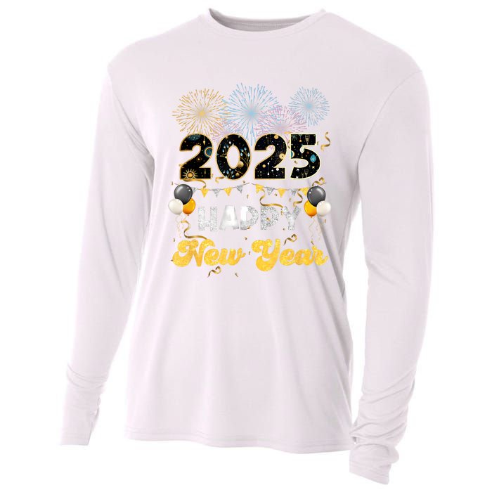 Happy New Year Party 2025 Ballon Family Matching Women Cooling Performance Long Sleeve Crew