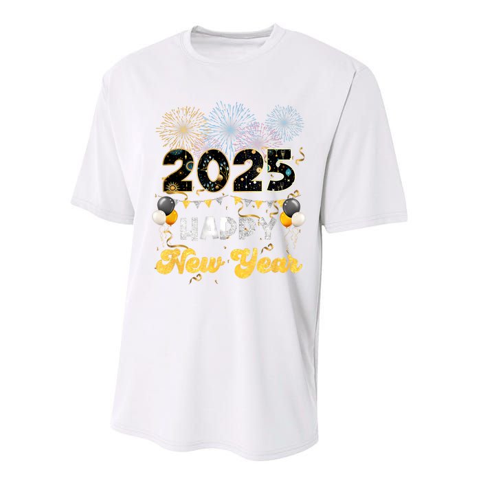 Happy New Year Party 2025 Ballon Family Matching Women Performance Sprint T-Shirt