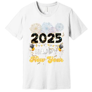 Happy New Year Party 2025 Ballon Family Matching Women Premium T-Shirt