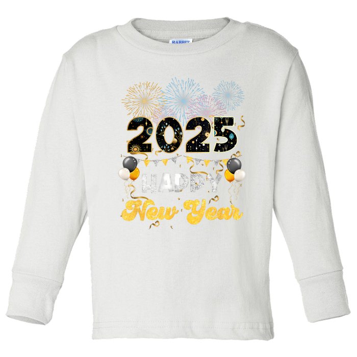 Happy New Year Party 2025 Ballon Family Matching Women Toddler Long Sleeve Shirt