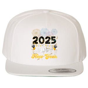 Happy New Year Party 2025 Ballon Family Matching Women Wool Snapback Cap