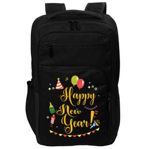 Happy New Year Celebration Balloons Gift Impact Tech Backpack