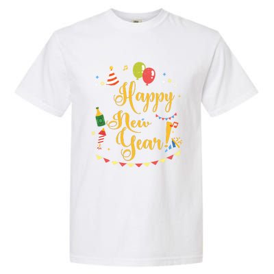 Happy New Year Celebration Balloons Gift Garment-Dyed Heavyweight T-Shirt