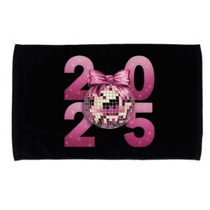 Happy New Year 2025 Disco Ball Coquette Bow Family Microfiber Hand Towel