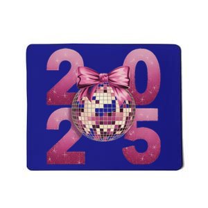 Happy New Year 2025 Disco Ball Coquette Bow Family Mousepad