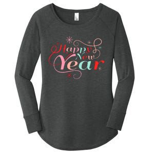 Happy New Year Party Funny New Year's Eve Groovy Women's Perfect Tri Tunic Long Sleeve Shirt