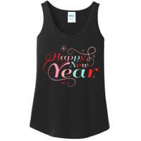 Happy New Year Party Funny New Year's Eve Groovy Ladies Essential Tank