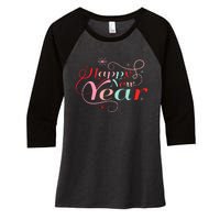 Happy New Year Party Funny New Year's Eve Groovy Women's Tri-Blend 3/4-Sleeve Raglan Shirt