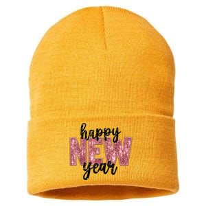 Happy New Year 2025 New YearS Eve Party Countdown Family Sustainable Knit Beanie