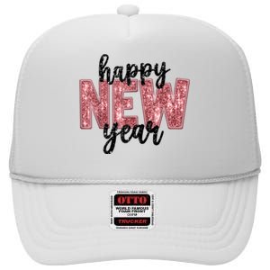 Happy New Year 2025 New YearS Eve Party Countdown Family High Crown Mesh Back Trucker Hat