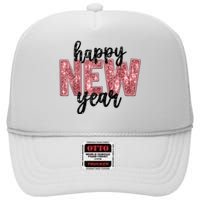 Happy New Year 2025 New YearS Eve Party Countdown Family High Crown Mesh Back Trucker Hat