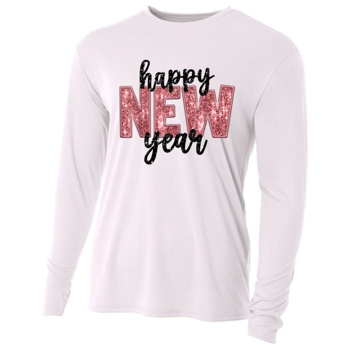 Happy New Year 2025 New YearS Eve Party Countdown Family Cooling Performance Long Sleeve Crew