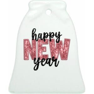 Happy New Year 2025 New YearS Eve Party Countdown Family Ceramic Bell Ornament