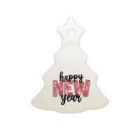 Happy New Year 2025 New YearS Eve Party Countdown Family Ceramic Tree Ornament