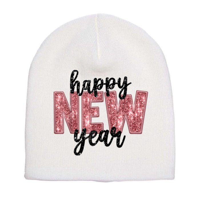 Happy New Year 2025 New YearS Eve Party Countdown Family Short Acrylic Beanie